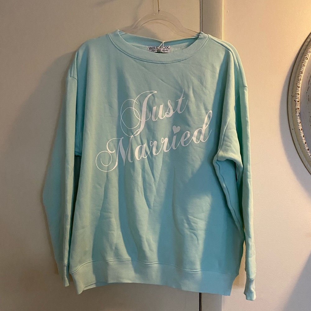 Wild fox just married sweatshirt